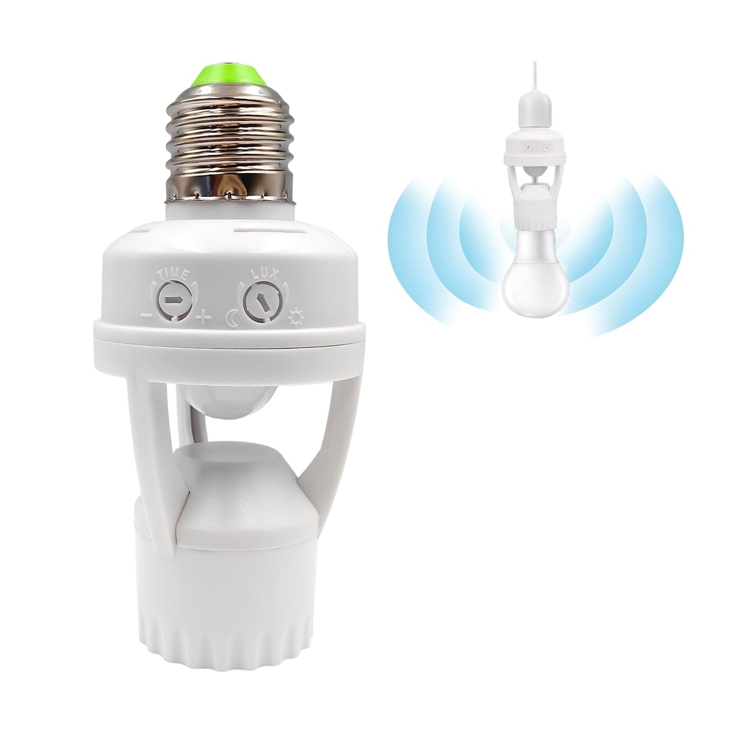 Infrared Sensor Lamp Holder– Auto On/Off, Adjustable Timing & Day/Night Mode!