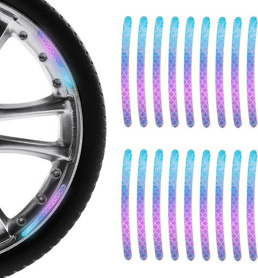 Reflective Wheel Stickers (1 Sheet, 20 Pieces)