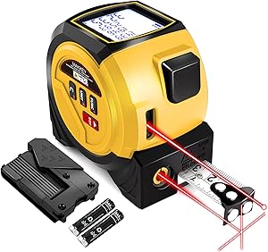 3 in 1 Laser Rangefinder Tape Measure 135ft