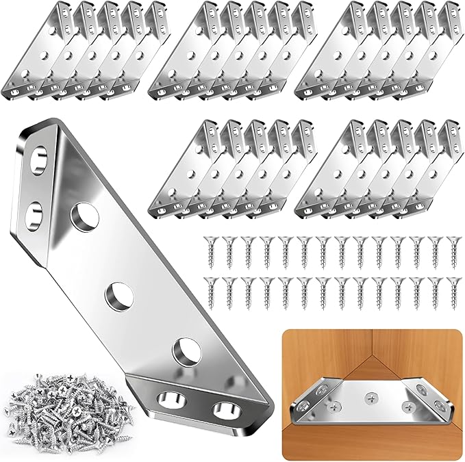 🔥General stainless steel angle brackets with screws