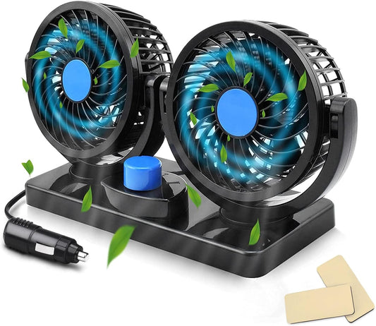 24V/12V Dual USB High-Speed Car Fan