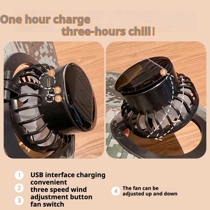 Hat with Fans Solar Power, Wide-Brim Sun Hat with 2 Solar Fan