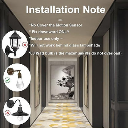 Infrared Sensor Lamp Holder– Auto On/Off, Adjustable Timing & Day/Night Mode!