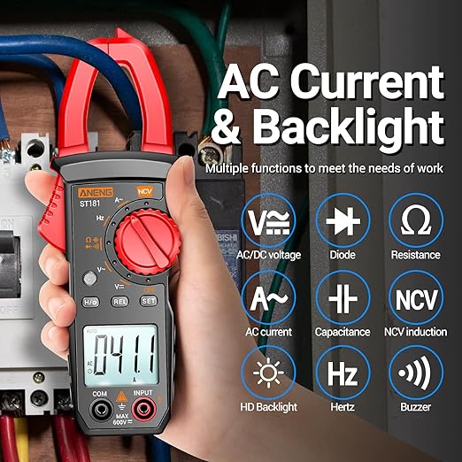 ANENG Digital Clamp Meter Multimeter Tester 4000 Counts（battery not included）