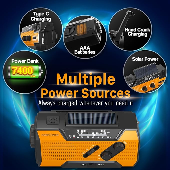 Emergency Weather Radio A1 5000mAh Portable Power Bank