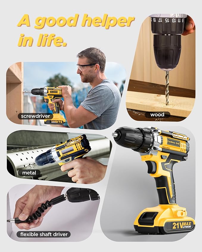 21V Wireless Lithium Drill