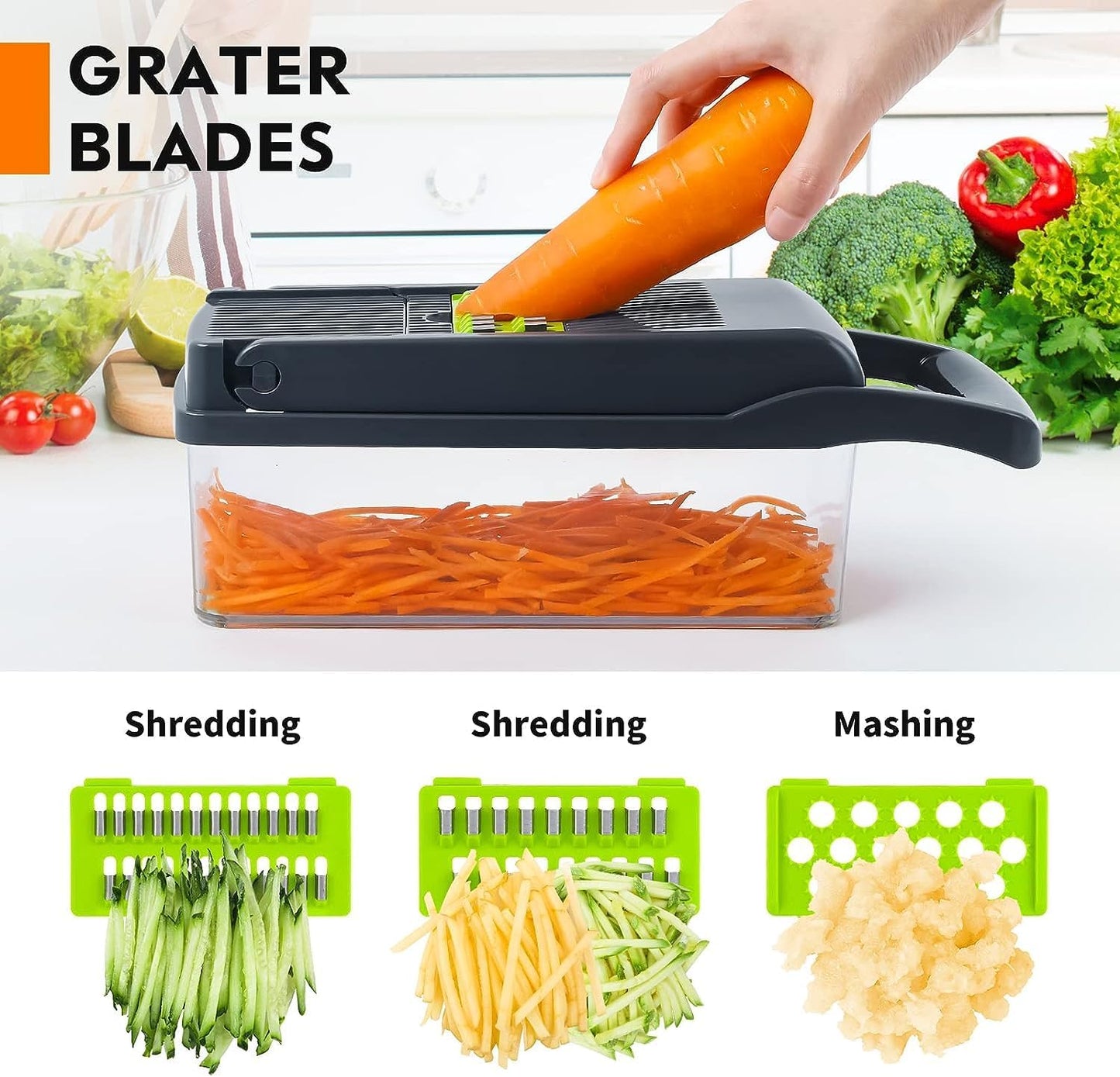 Homely Good – Vegetable Chopper – 16 in 1 multi-functional Mandoline chopper