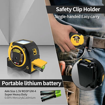 3 in 1 Laser Rangefinder Tape Measure 135ft