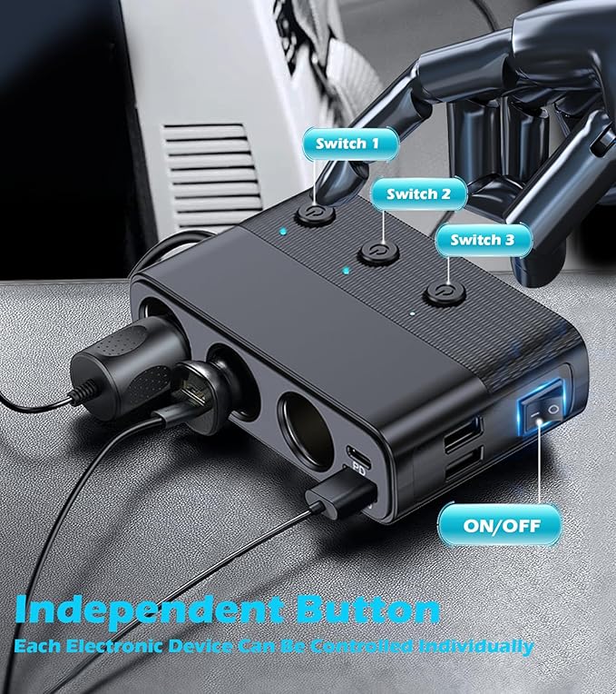 7 in 1 Cigarette Lighter Splitter