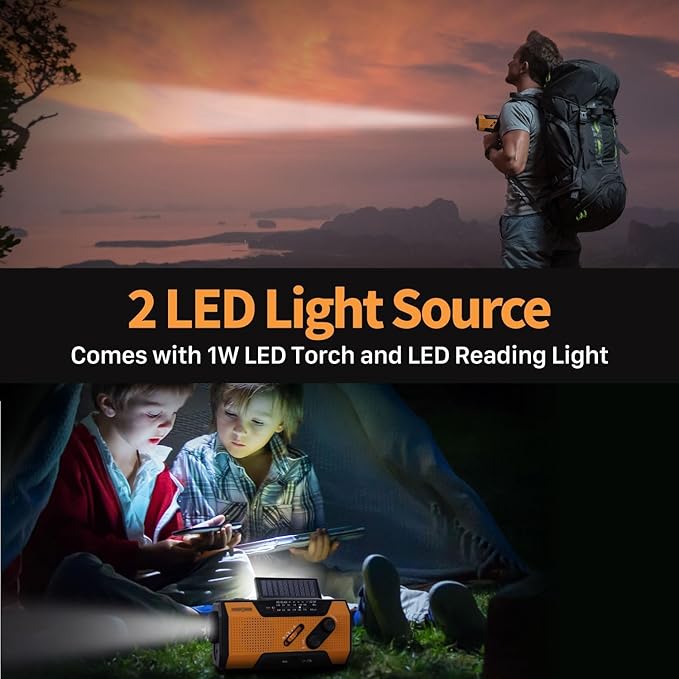 Emergency Weather Radio A1 5000mAh Portable Power Bank