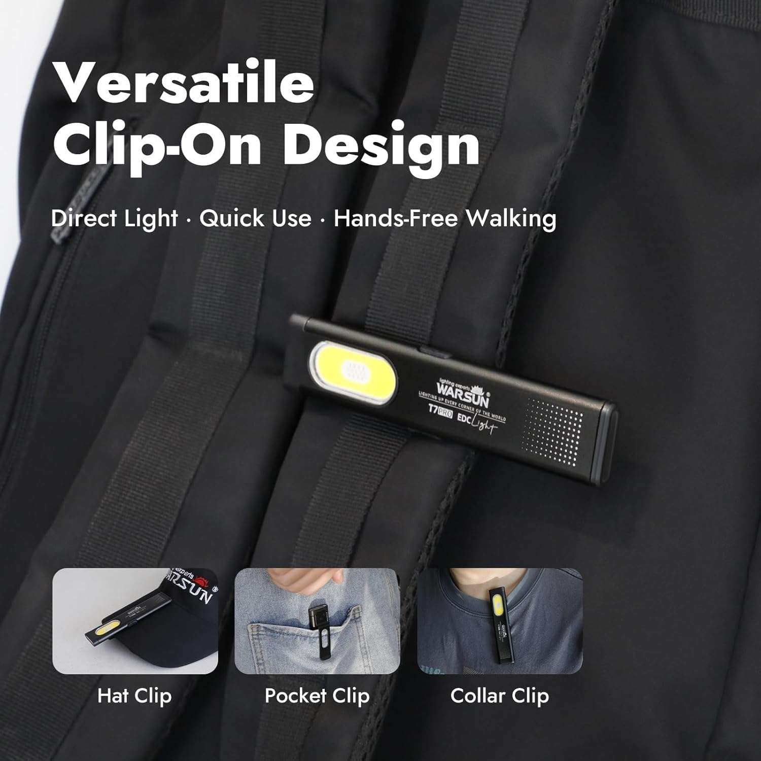 Warsun T7 Pro Pocket EDC flashlight(2pcs)