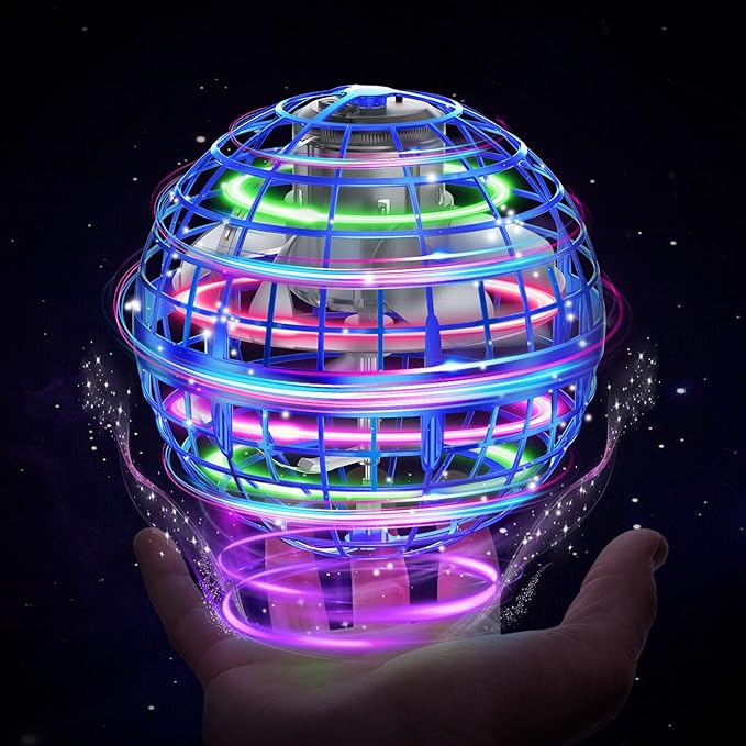 Flying Ball Orb Toys ，Hover Ball Pro Flying Spinner Toy， for  Kids (Blue)