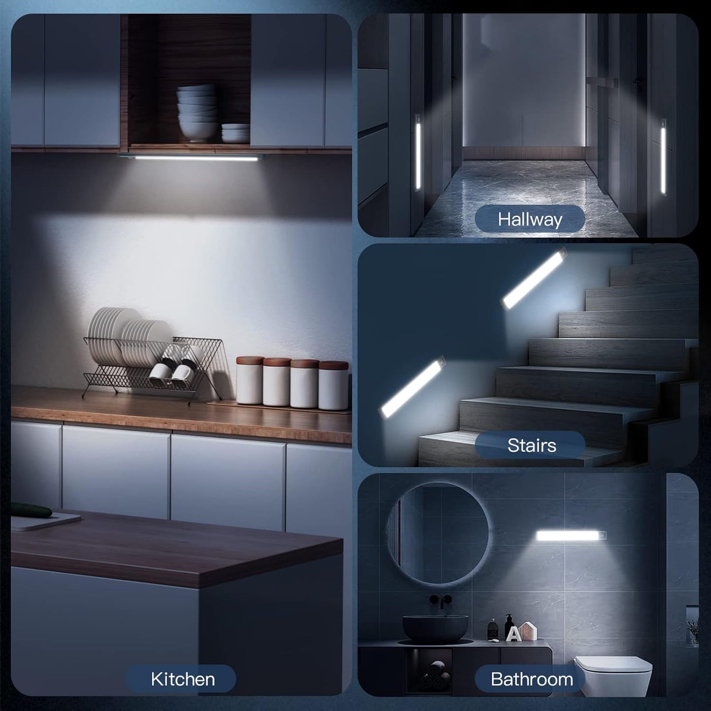 4pcs 8inchs Motion Sensor Light Indoor
