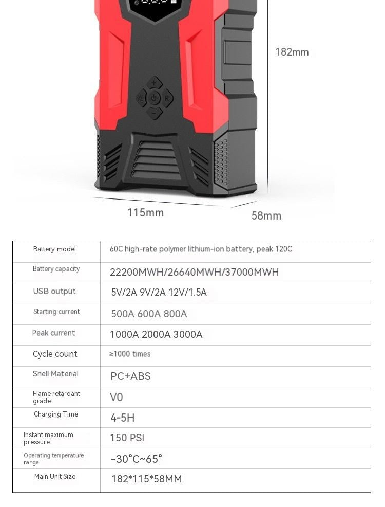 Jump Starter with Air Compressor