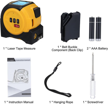 3 in 1 Laser Rangefinder Tape Measure 135ft
