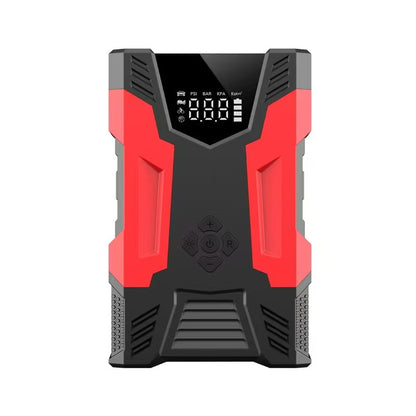 Emergency startup power supply, battery charger, air pump integrated device