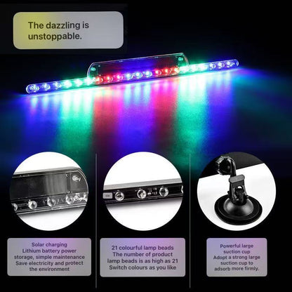 Solar-Powered Suction Cup Warning Strobe Light