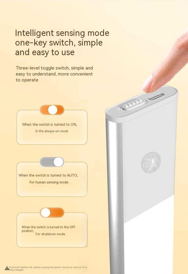4pcs 8inchs Motion Sensor Light Indoor